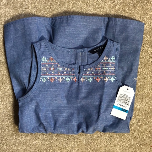 🤩Host Pick🤩 NAUTICA Embroidered Dress w Bloomers - Picture 3 of 9